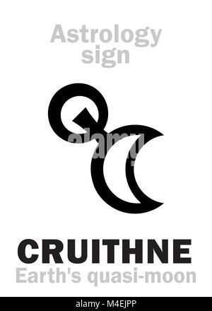 Astrology: CRUITHNE (Earth's quasi-moon) Stock Photo