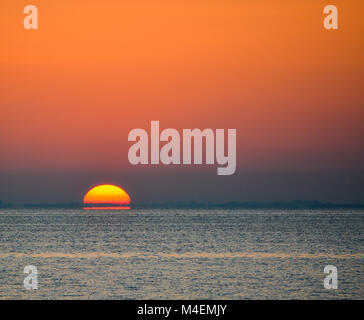 Gorgeous Sunrise over Tampa Bay in Florida. Stock Photo