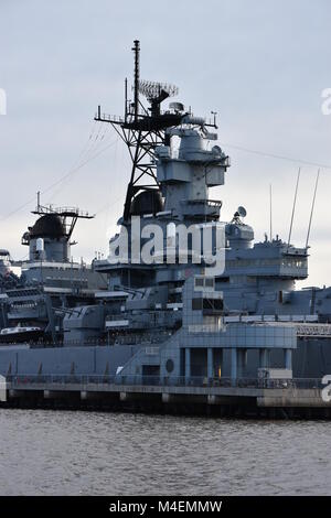 USS New Jersey (BB-62) in Camden, New Jersey Stock Photo