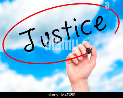 Man Hand writing Free Trial with black marker on visual screen ...