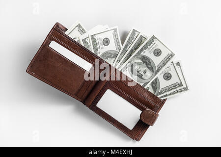 Dollars in wallet Stock Photo