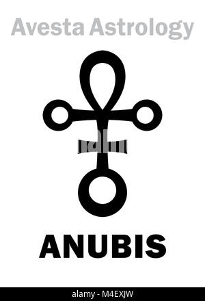Astrology: astral planet ANUBIS Stock Photo