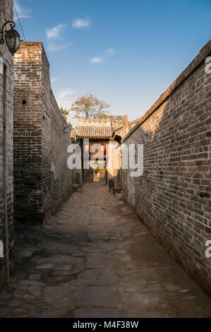 Pathway in the village of Dangjiacun near Hancheng, Shaanxi Province, China. Stock Photo