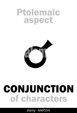 Astrology: CONJUNCTION (aspect) Stock Photo