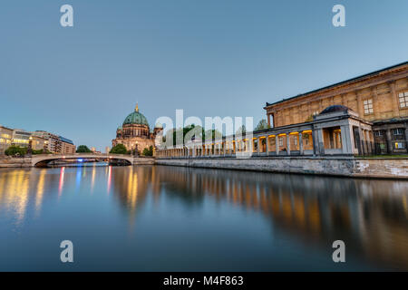 Museum Island and cathedral in Berlin at dusk Stock Photo