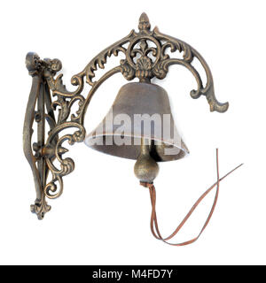 Metal antique doorbell. Stock Photo