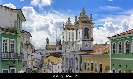 Pelourinho houses, churches and facades Stock Photo
