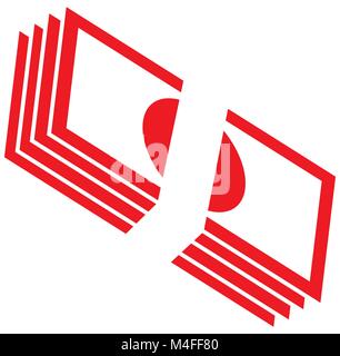 Pile of bank notes or bills stacked. Currency icon or logo vector. Symbol for banking or finances. Stock Vector
