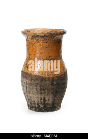 Old jug isolated on white background Stock Photo