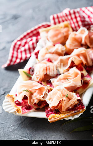 Homemade savory pie with cranberry Stock Photo