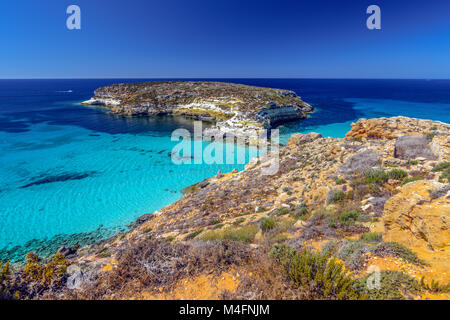 Italy, Sicily, Lampedusa Island Rabbit Island Stock Photo