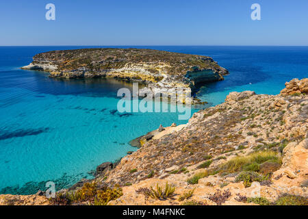 Italy, Sicily, Lampedusa Island Rabbit Island Stock Photo