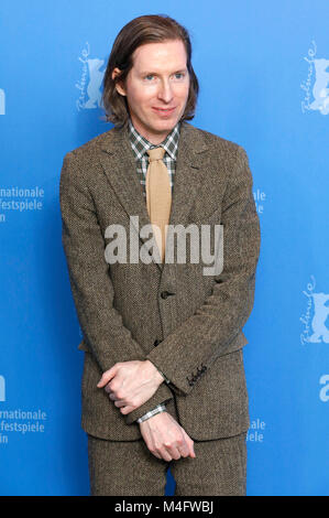 Wes Anderson during the 'Isle of Dogs' photocall at the 68th Berlin International Film Festival / Berlinale 2018 at Hotel Grand Hyatt on February 15 in Berlin, Germany. Stock Photo