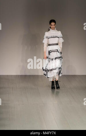 .  London Fashion Week, AW18, Bora Aksu, a London based Turkish designer, catwalk show Credit: Ian Davidson/Alamy Live News Stock Photo