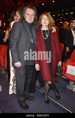 Wolfgang Krause-Zwieback and Corinna Harfouch attending the Opening Ceremony and 'Isle Of Dogs' premiere at the 68th Berlin International Film Festival / Berlinale 2018 at Berlinale Palast on February 15, 2018 in Berlin, Germany. | Verwendung weltweit Stock Photo