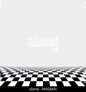 abstract checker background in perspective Stock Vector