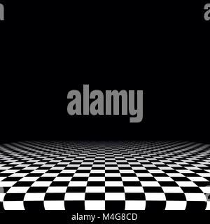 abstract checker background in perspective Stock Vector