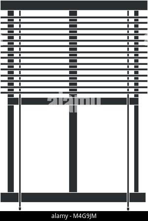 window with blind isolated icon Stock Vector