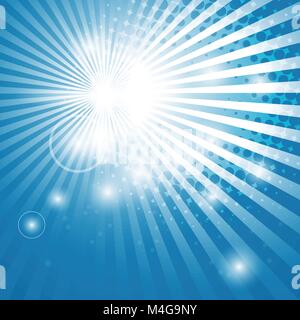 abstract background with sun rays and lens flare effect Stock Vector