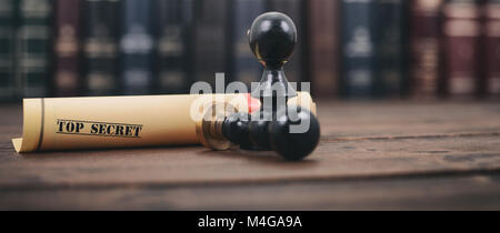 Notary seals , Notarized document concept, Secret files , Secret type of documents. Stock Photo
