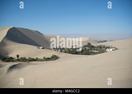 La Huacachina Oasis in Ica desert in Peru Stock Photo