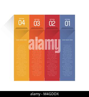 set of vertical infographic option colorful banners Stock Vector