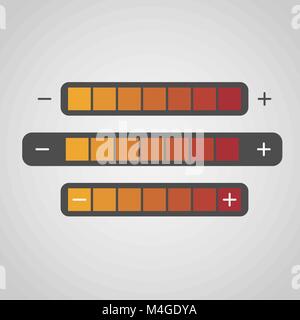 heat regulation interface Stock Vector