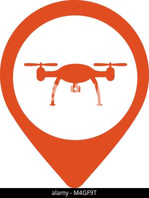 location icon. Drone flat eps 10 Stock Vector