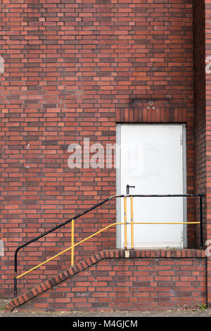 A German Facility entrance in British industrial style. Shot taken in April 2017 in Karlsruhe, Germany. Stock Photo