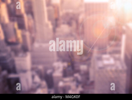 Defocused abstract blur of urban cityscape from New York City Stock Photo