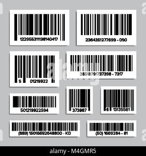 Bar Code Set Vector. Universal Product Scan Code. Isolated Illustration Stock Vector