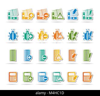 24 Business, office and website icons - vector icon set 2 Stock Vector