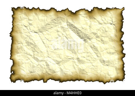 Old paper with burnt edges Stock Photo