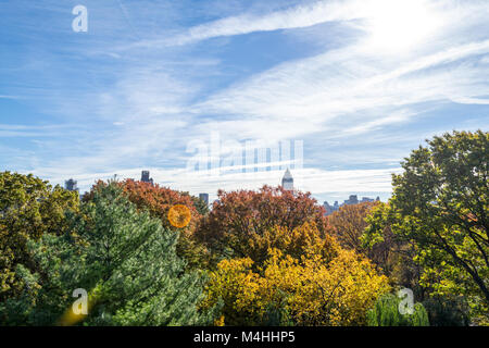 Belvedere Castle in Central Park contains the official weather station Stock Photo