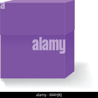 Empty box for your branding design and logo. Easy to change colors. Trendy Violet or purple color. Vector illustration. Stock Vector