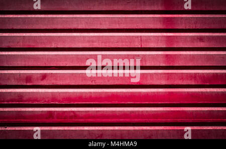 Red roller shutter door Stock Photo