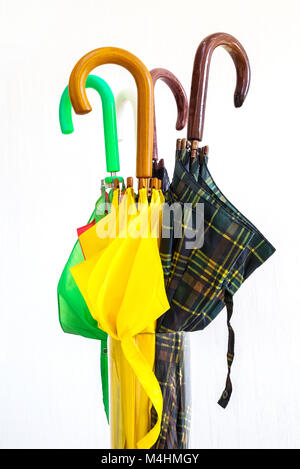 Umbrella, wooden handle Stock Photo