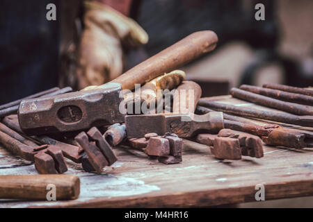 A blacksmith tools Stock Photo