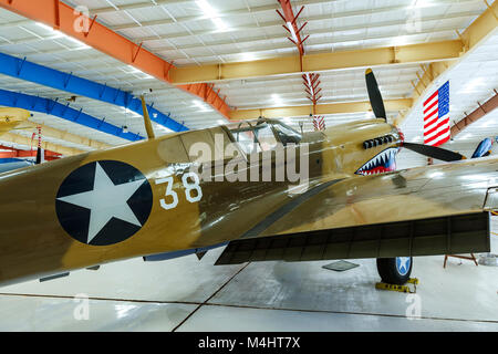 P-40 Warhawk, War Eagles Air Museum, Santa Teresa, New Mexico USA Stock Photo