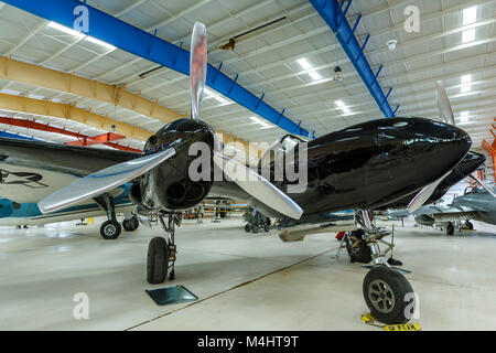P-38L Lightning, War Eagles Air Museum, Santa Teresa, New Mexico USA Stock Photo