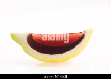 Lemon vodka blackcurrant jelly (jello) shots Stock Photo