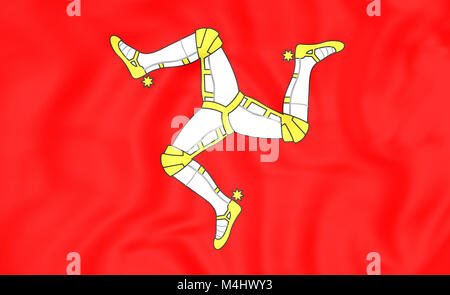 Isle of Man Flag. 3D Illustration. Stock Photo