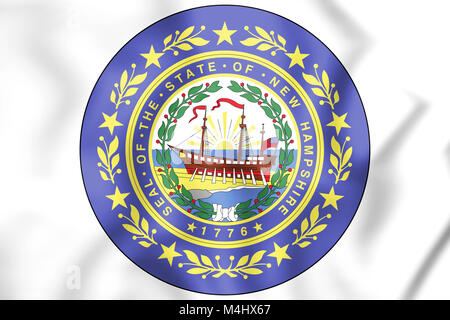 State Seal of New Hampshire, USA. 3D Illustration Stock Photo - Alamy
