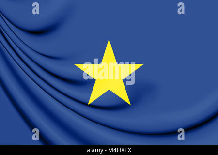 Republic of Texas (1836-1839) Flag. 3D Illustration. Stock Photo