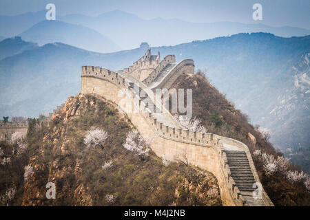 Great Wall of China, the Badaling section Stock Photo