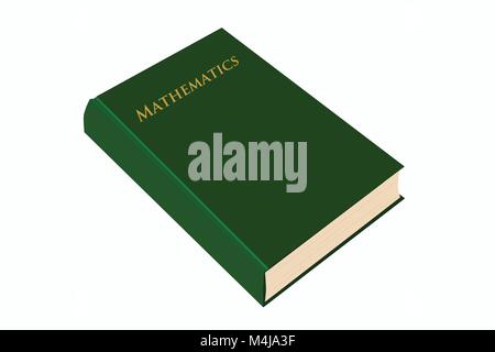 Illustration of mathematics books, vector of math book/ book/ text book for math/ studies, icon for mathematics class, symbol for science education, Stock Vector