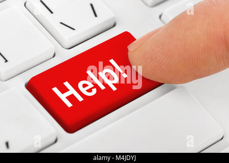 Computer notebook keyboard with Help key Stock Photo