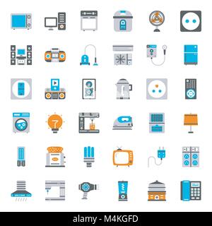 home appliances , pixel perfect flat icon, isolated on white background Stock Vector