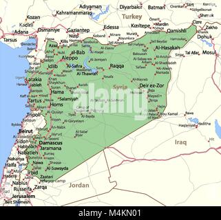 vector illustration - map of syria Stock Vector Image & Art - Alamy