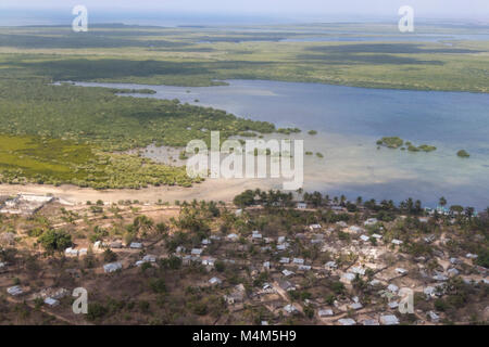 Mangrove coastal wetlands Mozambique Stock Photo